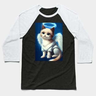 Angel Cat Baseball T-Shirt